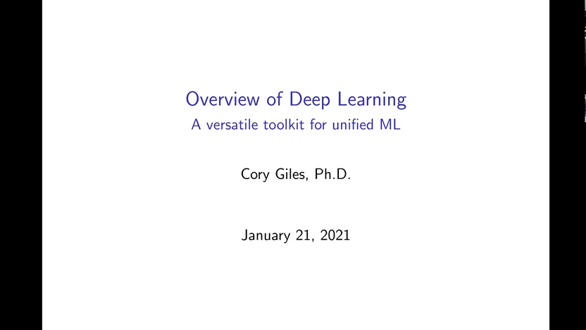 Overview of Deep Learning: A Versatile Toolkit for Unified ML