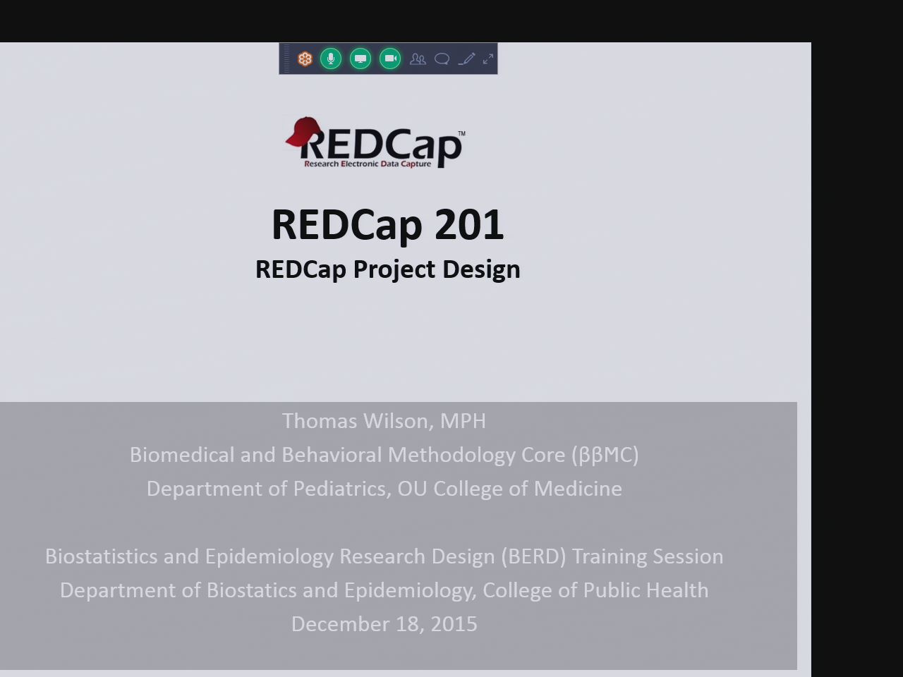 Redcap Training 201
